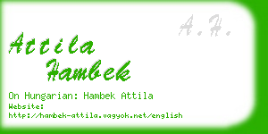 attila hambek business card